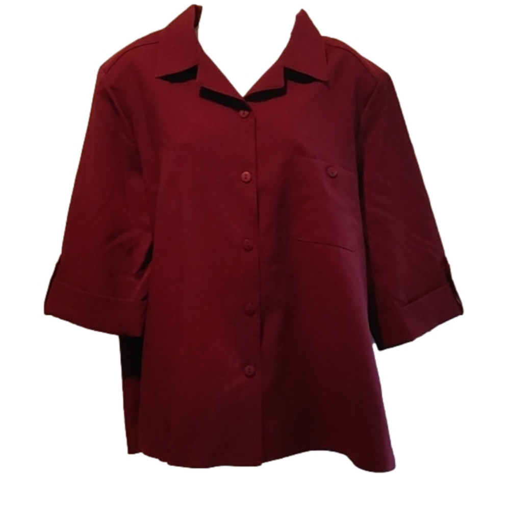 Alison Daley Burgundy Blouse